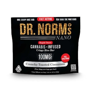DR. NORM'S - Dr. Norm's - NANO Cinnamon Toast Crispy Rice Bar 100mg