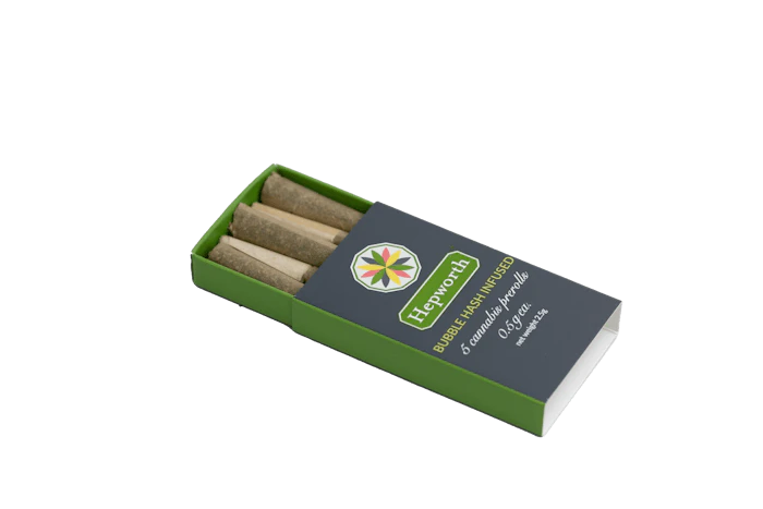 Hepworth - Hepworth | 5pk [2.5g] Bubble Hash Infused Pre-Rolls - Private Party flower X Jack Grape Bubble hash  Main Image