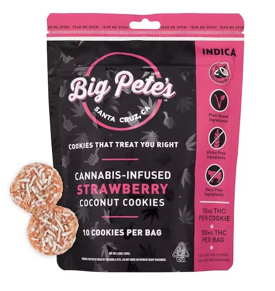 Big Pete's Treats - [Big Pete's] THC Cookies - 100mg - Strawberry Coconut (I) Main Image