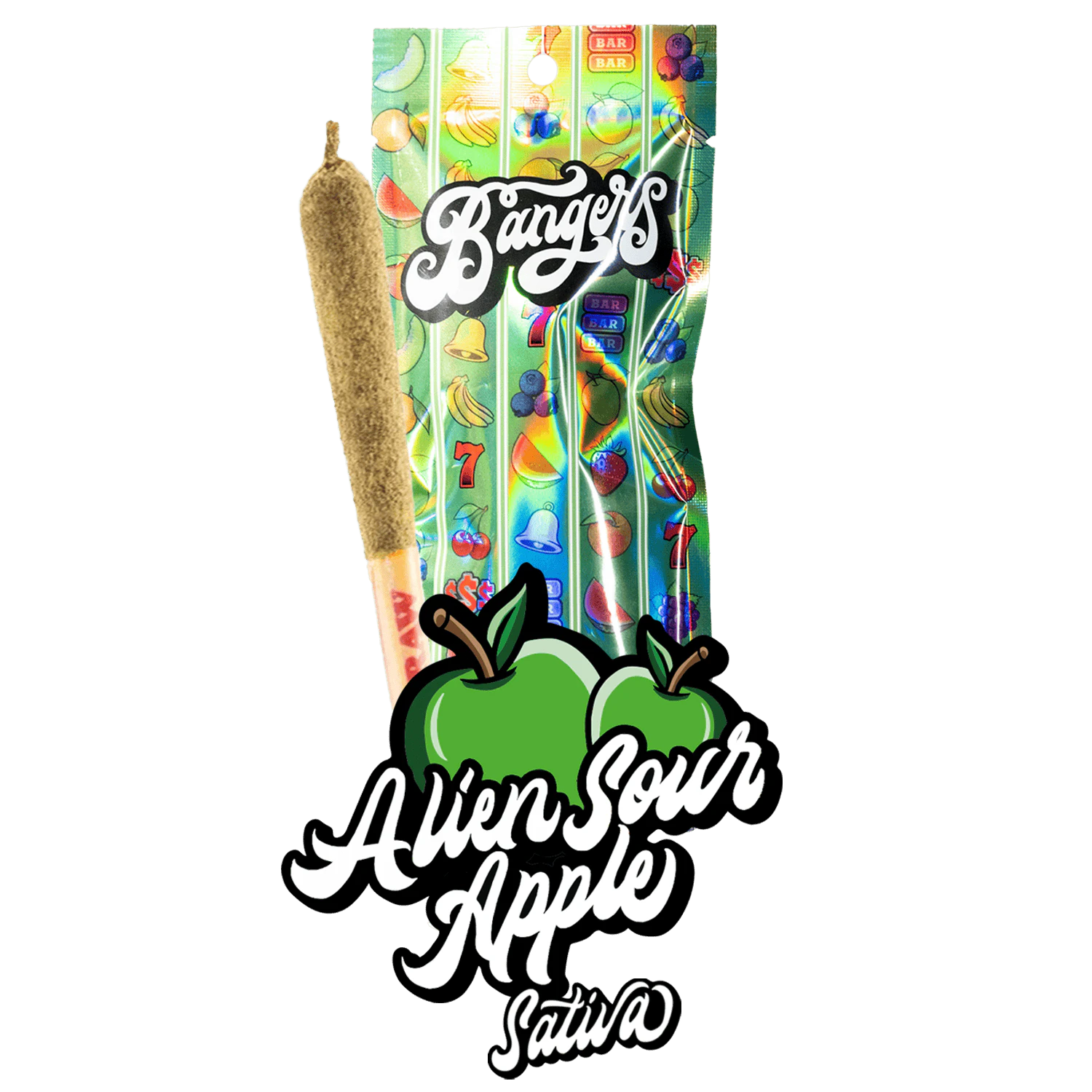 Bangers - 1.2g Bangers Infused Pre-Roll - Alien Sour Apple 30% Main Image