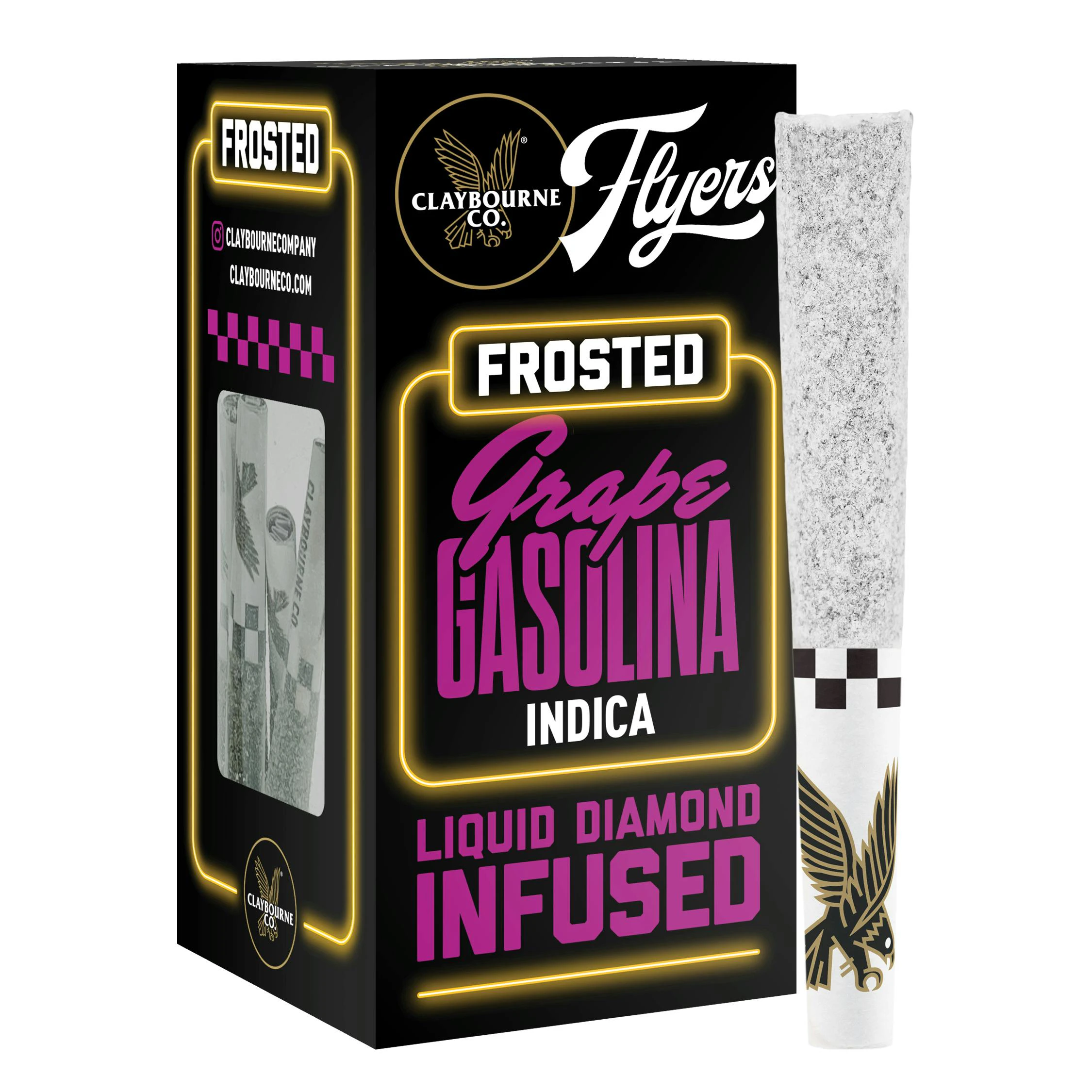 Claybourne Co. - Claybourne | Grape Gasolina (2.5g) - Diamond Frosted Flyers Pre-Rolls Main Image