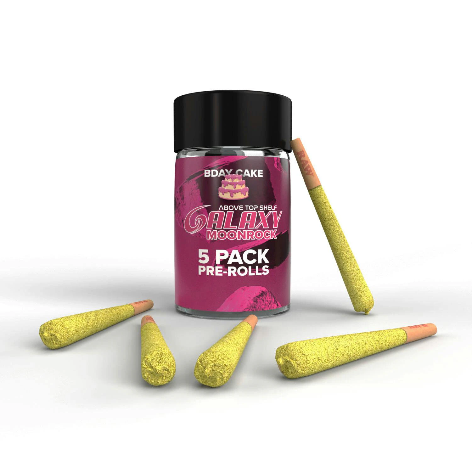 Galaxy - GALAXY - Infused Prerolls - B-Day Cake - Moonrocks - 5PK - 3.5G Main Image