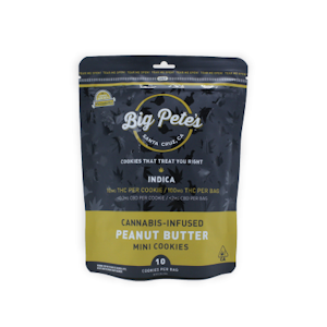 Big Pete's - Peanut Butter Indica 100mg 10 pack Cookies- Big Pete's