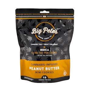 Peanut Butter Indica Cookies - 10pk - 100mg - Big Pete's
