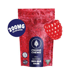 Choice - Red Raz Haze Gummies 200MG (10x20MG)