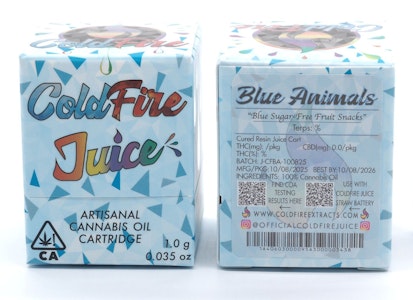 COLDFIRE EXTRACTS - Blue Animals - Cured Resin - 1g (H) - Cold Fire