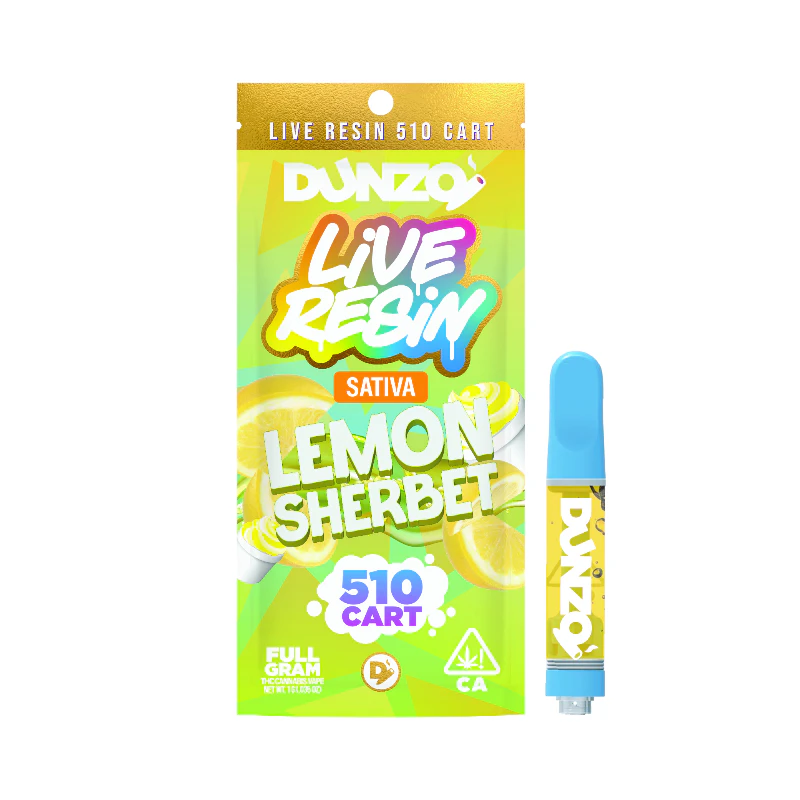 Dunzo - Dunzo - Lemon Sherbet Live Resin Vape 1g Main Image