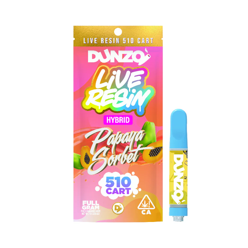 Dunzo - Dunzo - Papaya Sorbet Live Resin Vape 1g Main Image