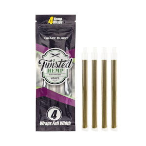 TWISTED HEMP - Twisted Hemp - Grape Burst Blunt Wraps 4pk