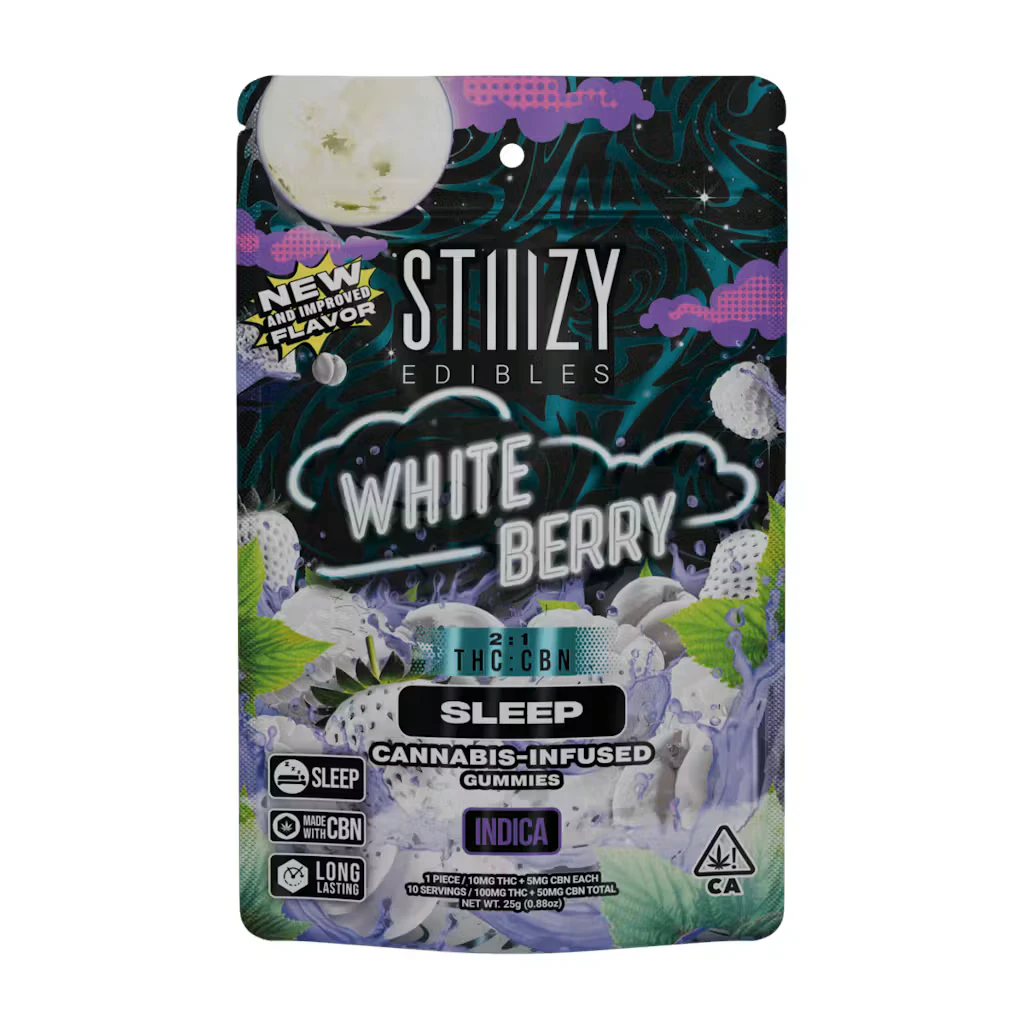 STIIIZY - STIIIZY | White Berry 100mg - Gummies 2:1 THC:CBN 10pk Main Image