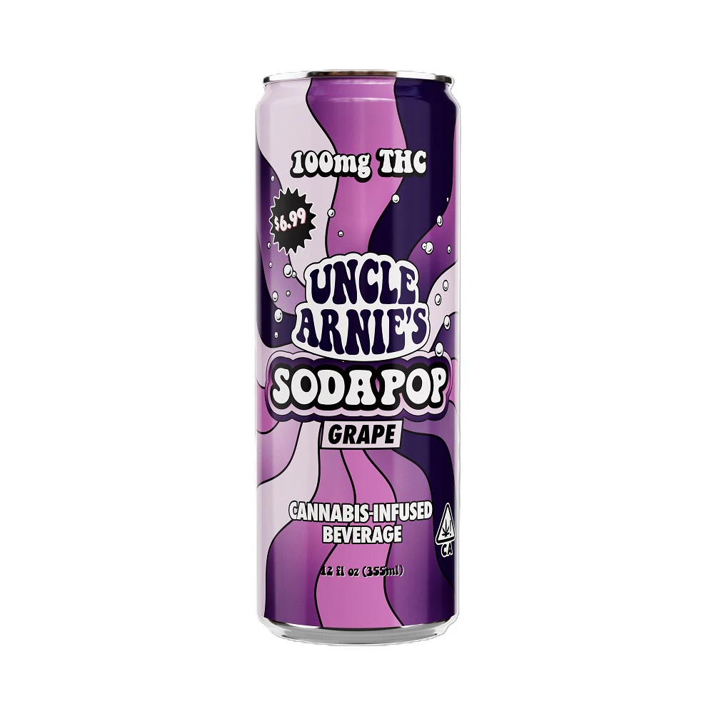 Uncle Arnies - Uncle Arnie's Grape 100mg Soda Main Image