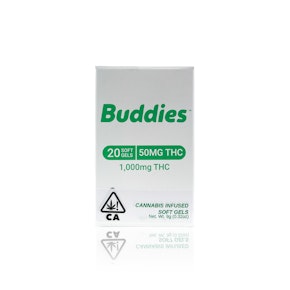 BUDDIES - Capsule - THC Soft Gels 50MG - 20-Count - 1000MG