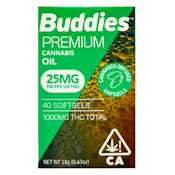 Buddies - THC Capsules - 25mg Each - Capsules - 40ct - 1000mg