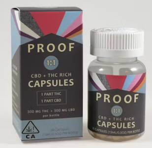 PROOF - PROOF | ELIXIR CAPS 1:1 THC/CBG - 25PK | CAPSULE