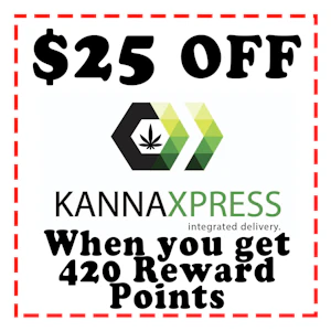 KannaXpress - 25 Off When you spend 420 points