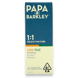 PAPA & BARKLEY - Papa & Barkley - Releaf Tincture 1:1 CBD:THC - Tincture - 30ml