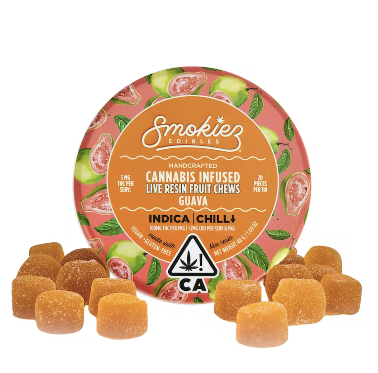 100mg THC Live Resin Sweet Guava Fruit Chews (5mg 20 pa...