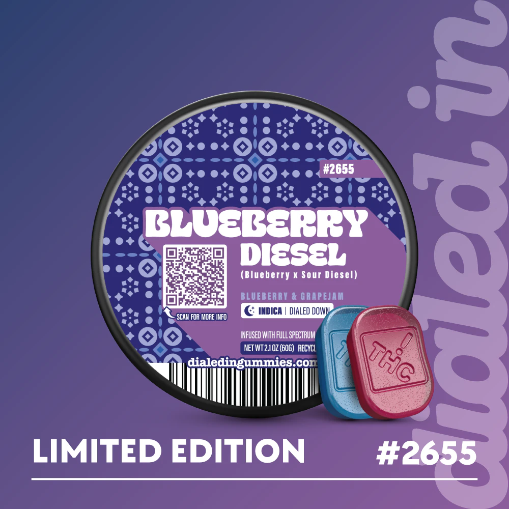 Dialed In - Dialed In - Gummies - Blueberry Diesel (I) - 100mg Main Image