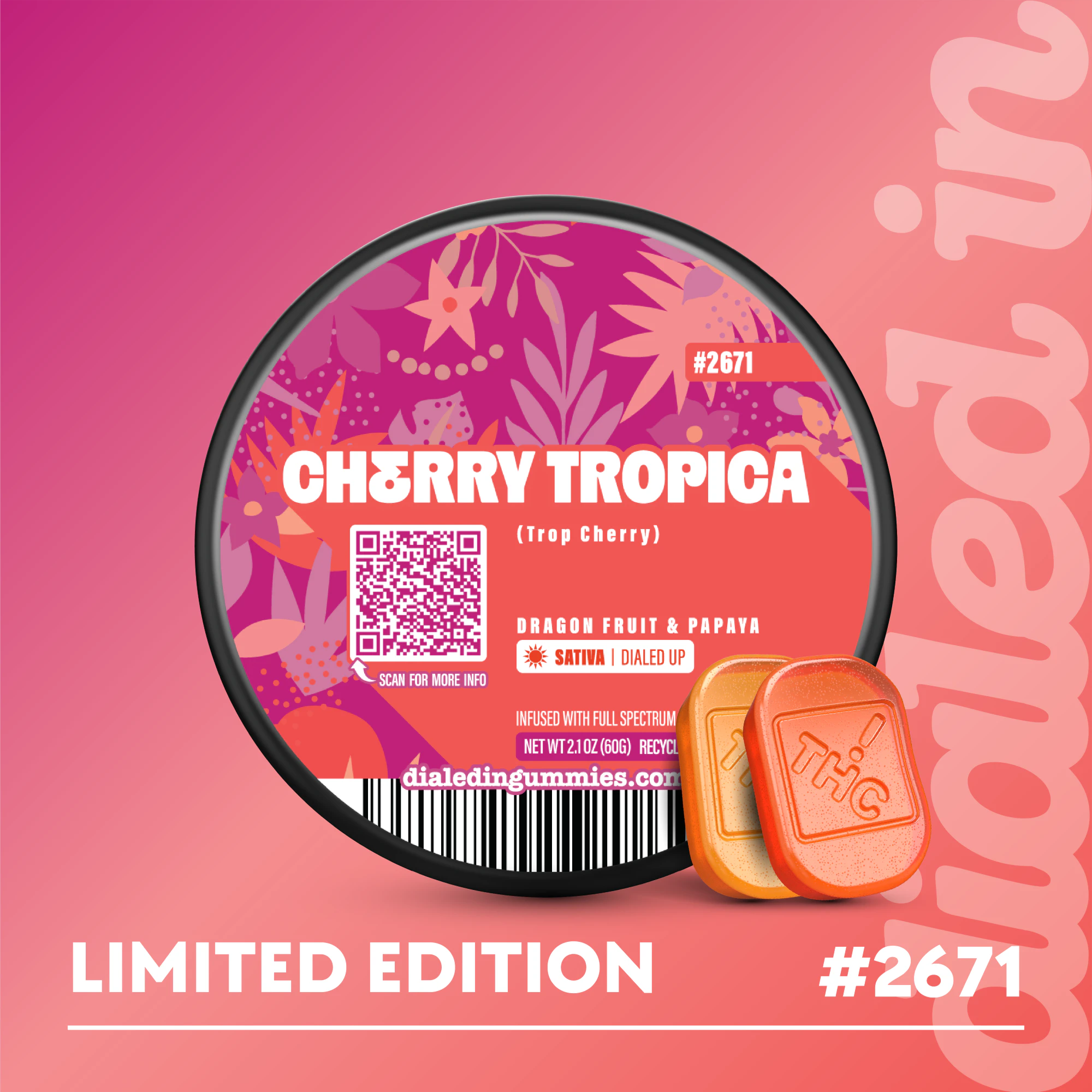 Dialed In - Dialed In - Gummies - Cherry Tropica (S) - 100mg Main Image