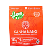 100mg THC Kanha Vegan Blood Orange Bliss Nano Gummies (Indica)