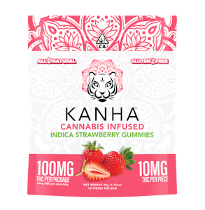 KANHA - Kanha 100mg Strawberry Indica Gummies