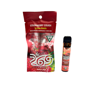 269 Cannabis - Strawberry Cough 1g Live Resin Disposable - 269 CANNABIS