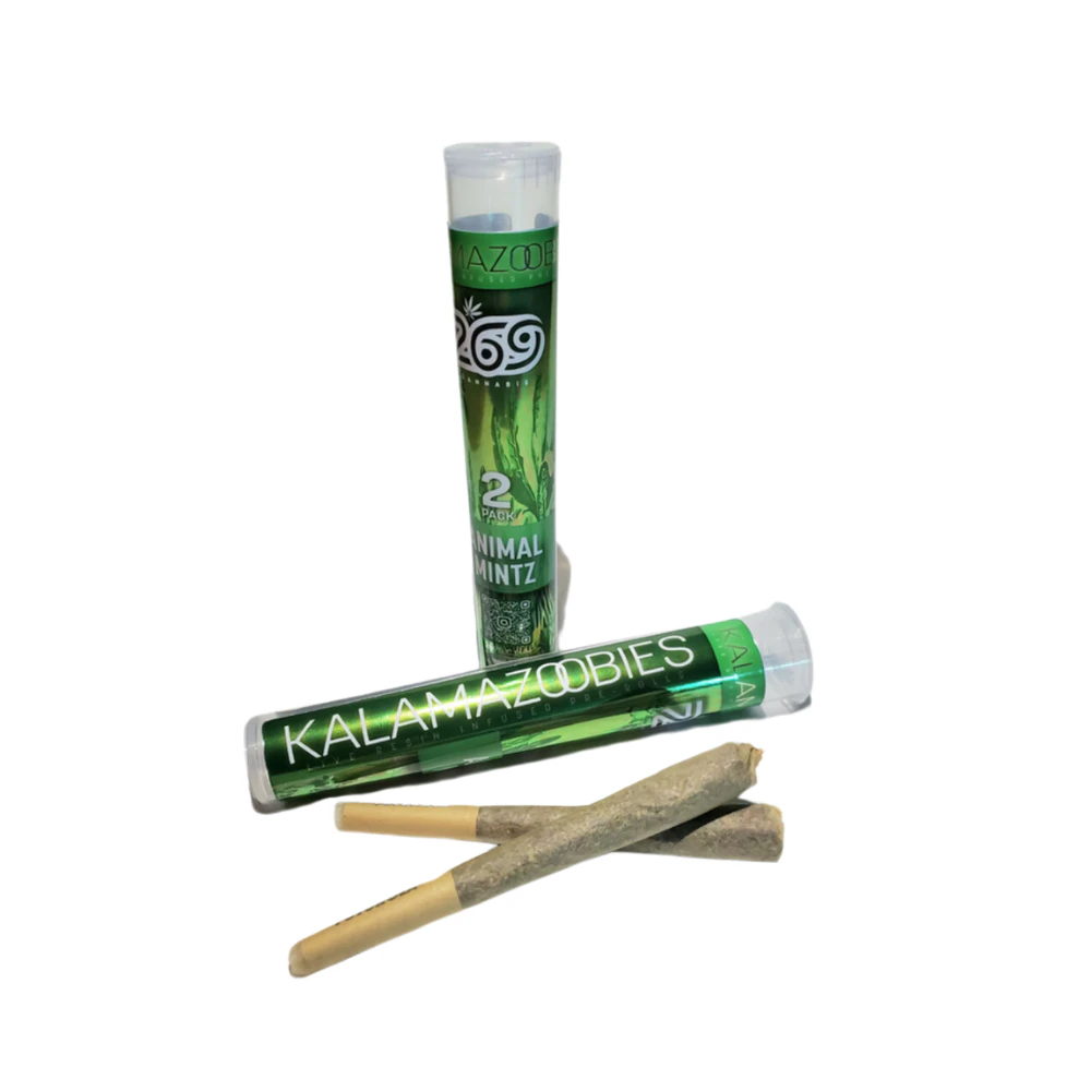 Kalamazoobies - Animal Mintz 2pk Live Resin Infused Prerolls (2g total/1g each) - 269 CANNABIS Main Image