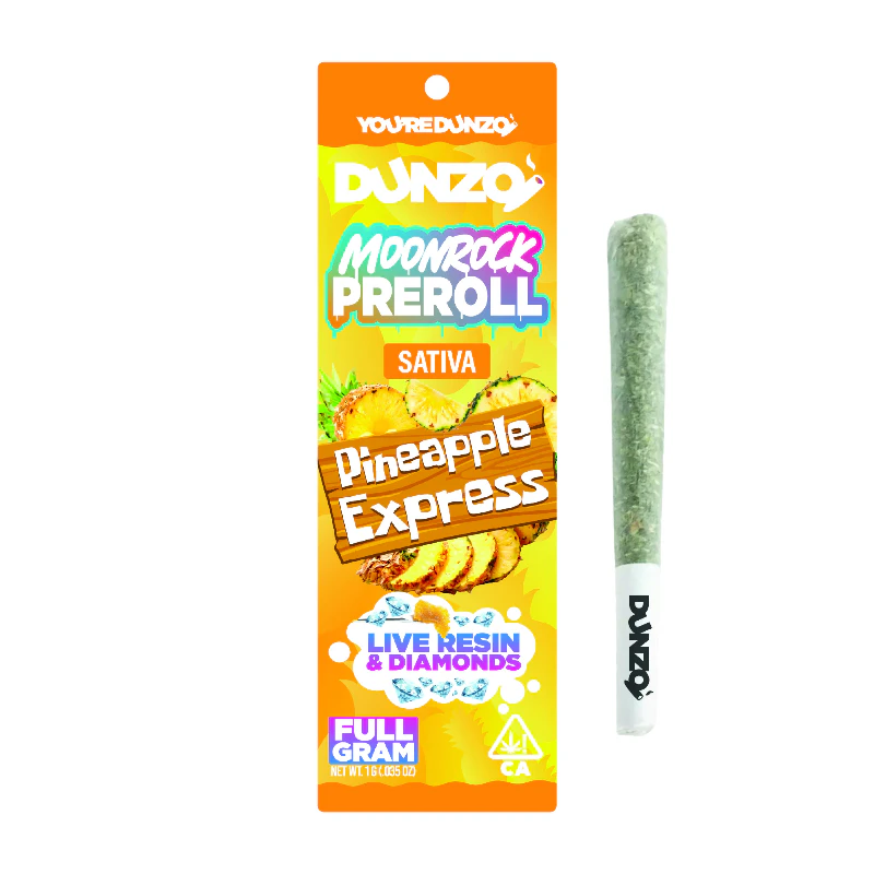 Dunzo - Dunzo - Pineapple Express Moonrock Infused Preroll 1g Main Image