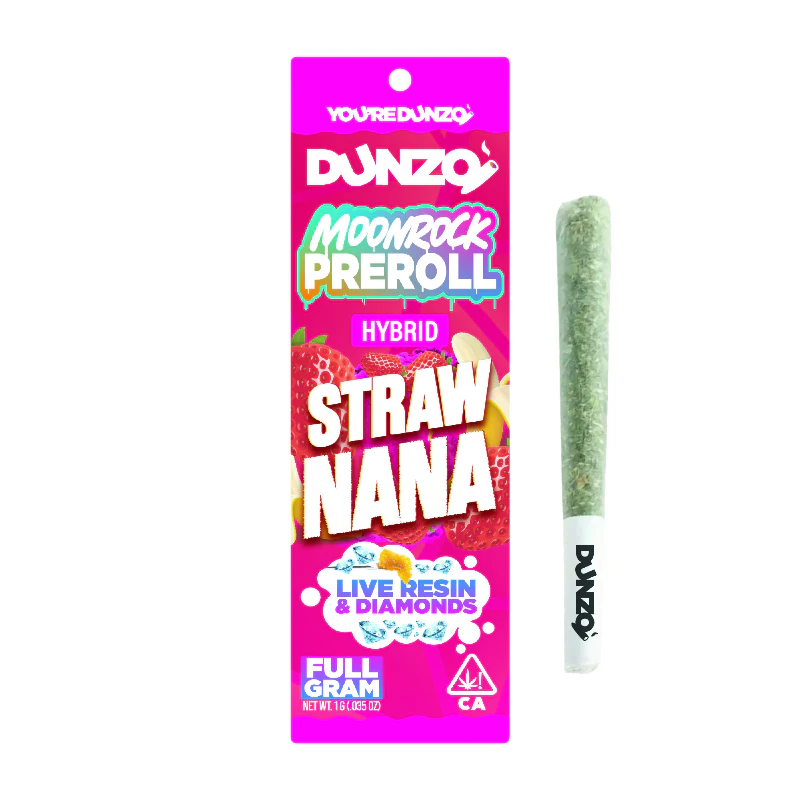 Dunzo - Dunzo - Strawnana Moonrock Infused Preroll 1g Main Image