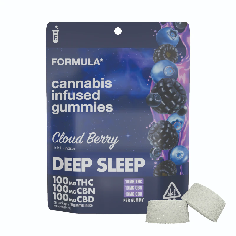 Formula - Formula - Cloud Berry Deep Sleep Gummies 1:1:1 THC/CBD/CBN 100mg Main Image