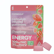 Formula - Strawberry Energy Gummies 2:1 THC/THCV 100mg