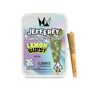 WEST COAST CURE - West Coast Cure | Lemon Burst 3.25g (Sativa) - Jefferey Infused Joints 5pk