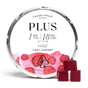 PLUS - Relief - Tart Cherry Gummies 360mg CBD : 20mg THC 20pk