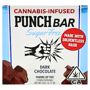 Punch Edibles & Extracts - Punch - Punch Bar - Sugar Free Dark Chocolate  - Chocolate - 10pk