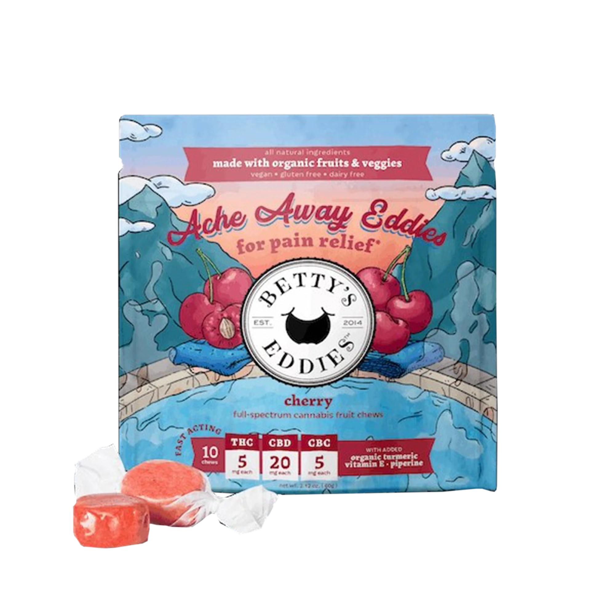 Betty's Eddies - Betty's | Cherry Chews 5:20:5 [THC/CBD/CBC] | 10pk | Main Image