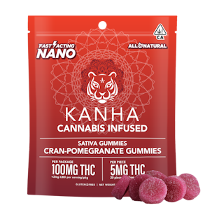 KANHA - Kanha NANO - 100mg Gummies - Cran Pomegranate