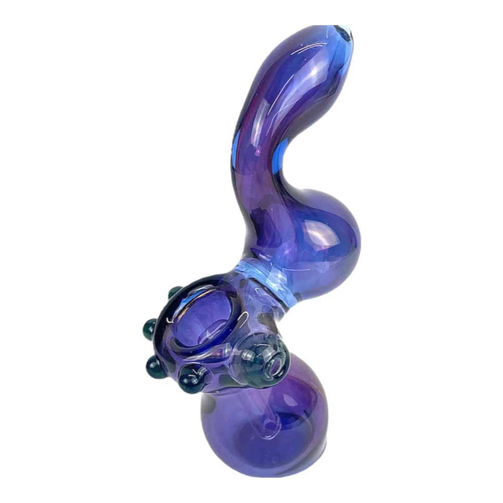 THE MIGHTY QUINN - #28a Purple Fumed Sherlock Bubbler Main Image