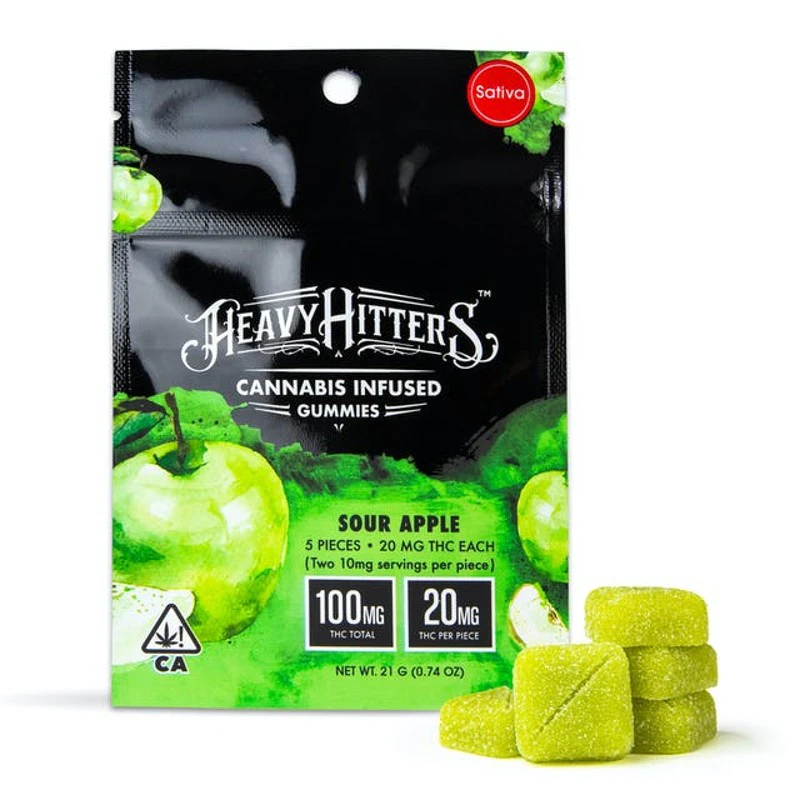 Heavy Hitters - Heavy Hitters - Sour Apple - 100mg gummies Main Image