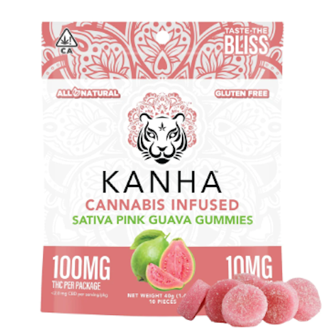 Kanha - KANHA - THC - Classic Sativa Pink Guava 100mg (10 mg/each)