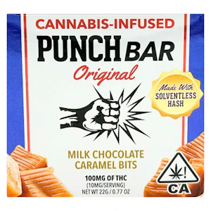 Punch Edibles & Extracts - Punch - Punch Bar - Caramel Bites  - Chocolate - 10pk - 100mg