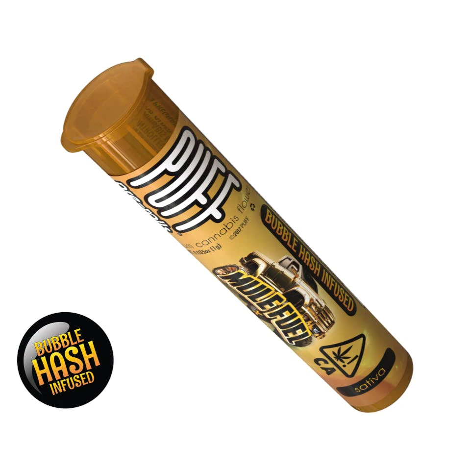 PUFF - PUFF - Mule Fuel x Acapulco Gold - 1g Bubble Hash Infused Prerolls Main Image