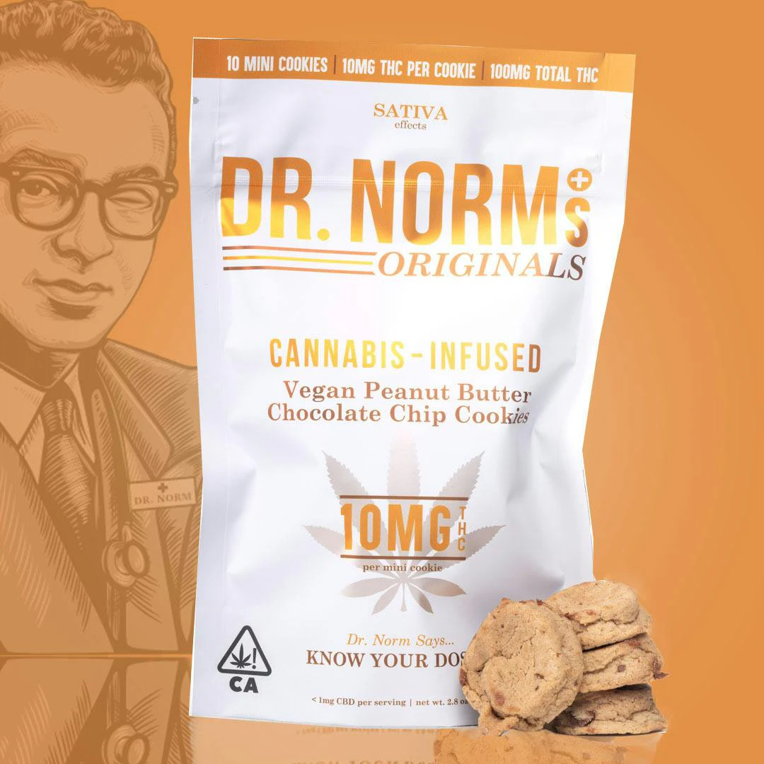 Dr. Norm's - [Dr. Norm's] Cookies 10ct  - 100mg - Peanut Butter Chocolate Chip (S) Main Image