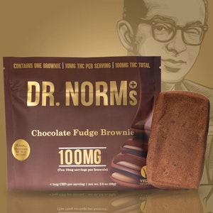 DR. NORM'S - [Dr Norms] Vegan Brownie - 100mg - Chocolate Fudge (H)