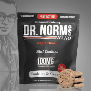 DR NORMS - [Dr. Norm's] NANO Cookies 10 Pack - 100mg - Cookies N Cream (H)