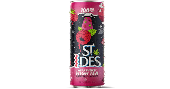 ST IDES - St. Ides - Wild Raspberry 100mg High Tea - 12oz Can