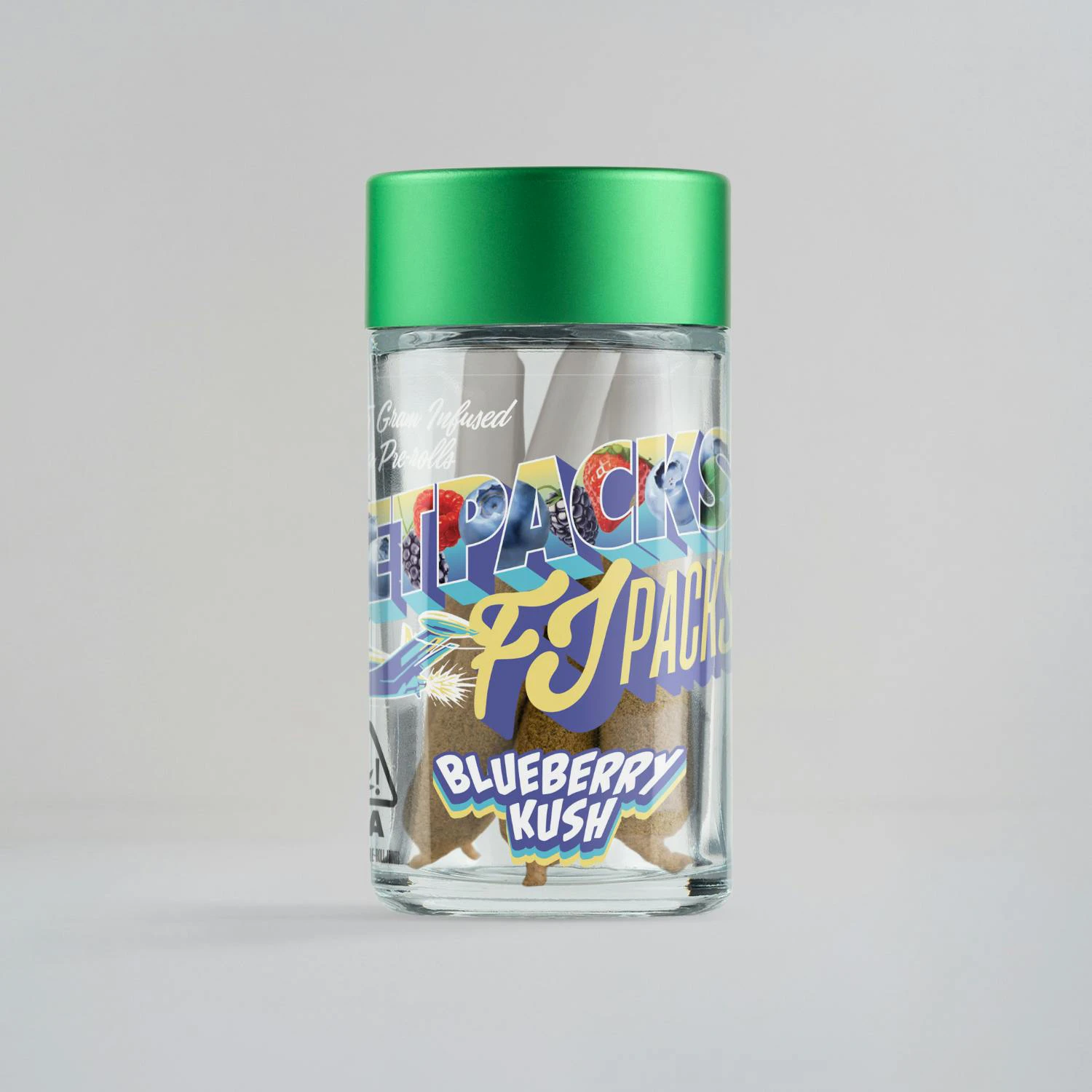 Jetpacks - BLUEBERRY KUSH 5PK INFUSED PREROLL - JETPACKS - 3g Main Image