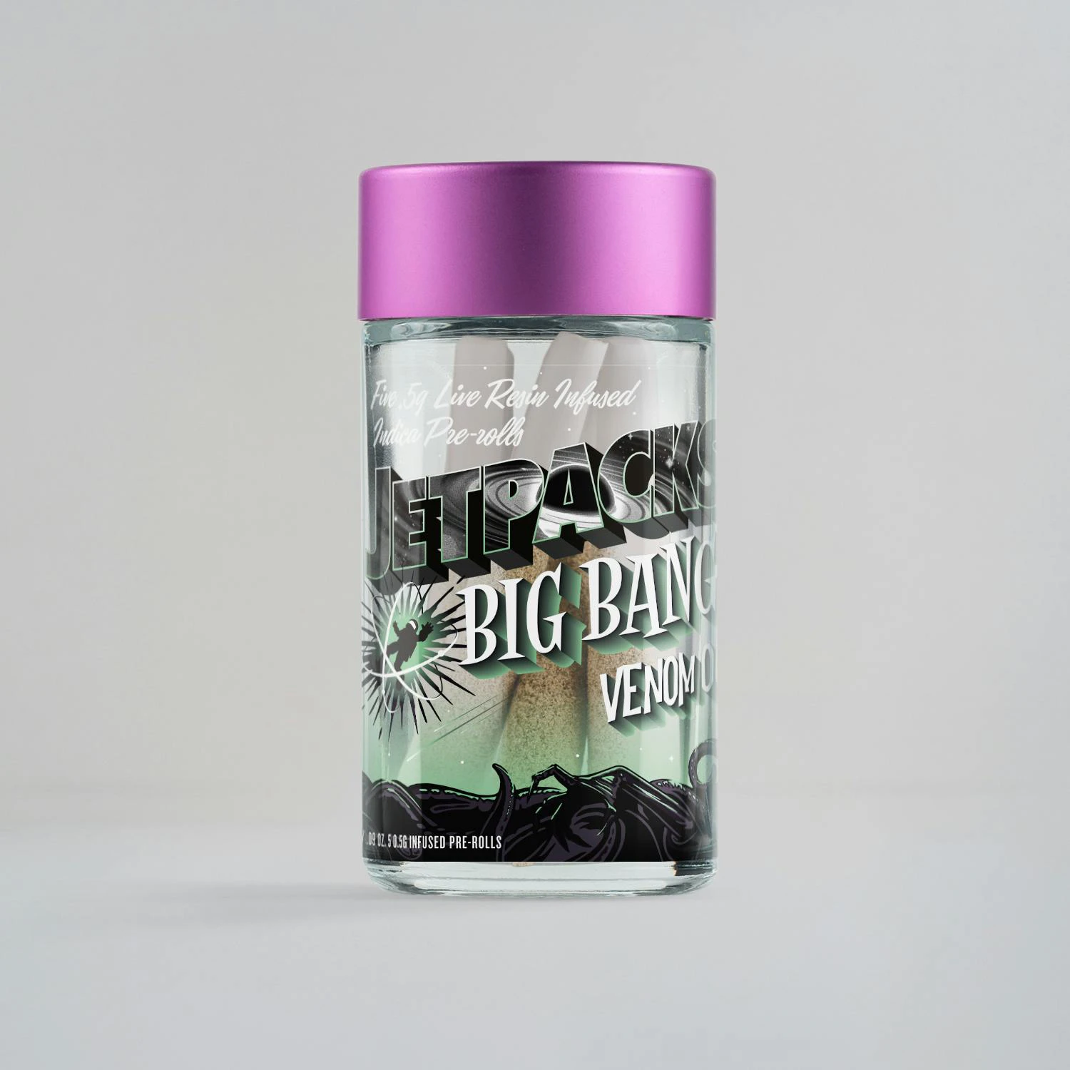 Jetpacks - SUPER SILVER HAZE 5PK INFUSED PREROLLS - JETPACKS - 2.5g Main Image
