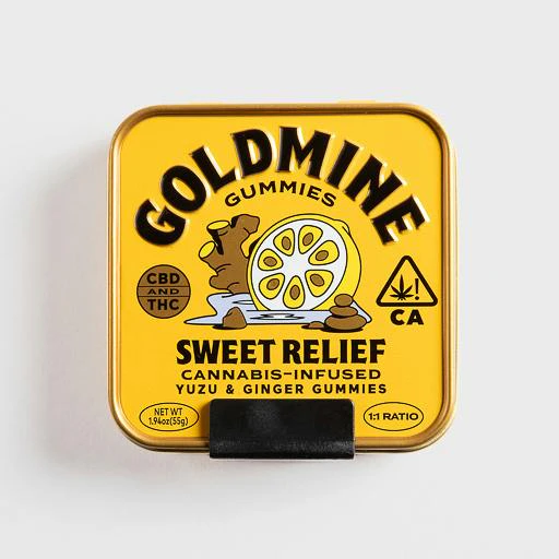 GOLDMINE - Goldmine Gummies | Sweet Relief Yuzu & Ginger | THC1:1CBD | 100mg Main Image