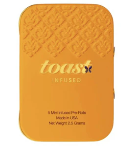 Toast - Toast - Hudson Valley Trainwreck -  5PK - 0.5G - Sativa - Diamond Infused Minis - Preroll