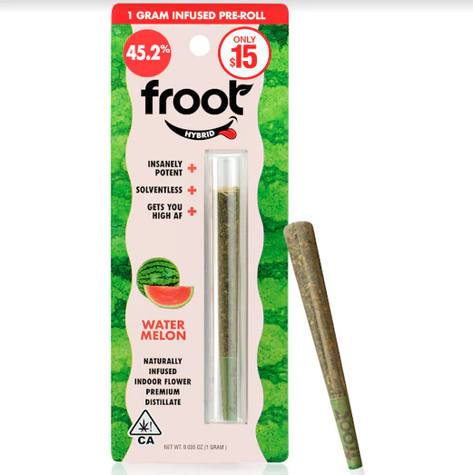 Froot - Watermelon (H) | 1g Infused Preroll | Froot    Main Image